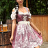 Damen Dirndl - Traditionelles 3-teiliges Kostüm in Pink für Oktoberfest und besondere Anlässe